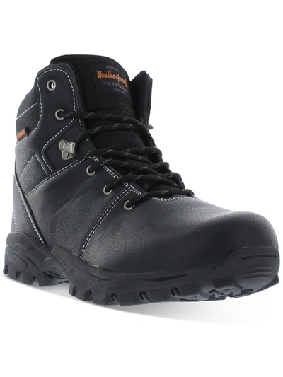 Shop Weatherproof Vintage Jeremiah Mens Round Toe Casual Combat & Lace-up Boots In Black
