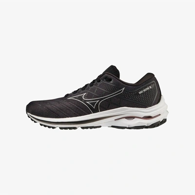 Shop Mizuno Women's Wave Inspire 18 Running Shoes - D/wide Width In Black/silver