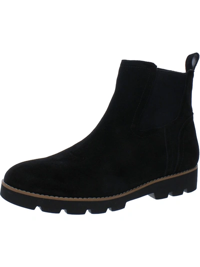 Shop Vionic Brighton Womens Suede Water Repellent Chelsea Boots In Black