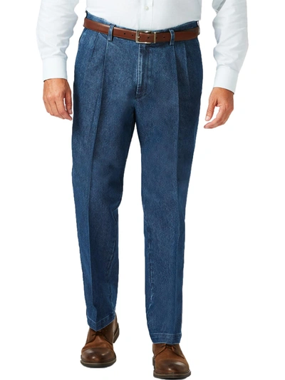 Shop Haggar Big & Tall Mens Denim Classic Fit Straight Leg Jeans In Blue