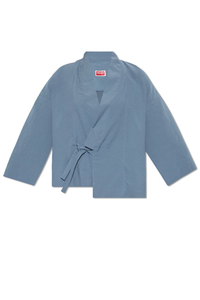 Shop Kenzo Kimono Jacket In Blue