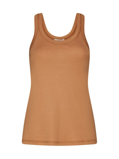 Shop Lemaire Sleeveless Tank Top In Brown