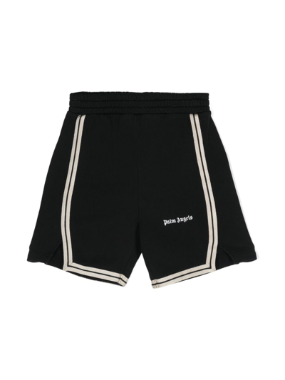 Shop Palm Angels Shorts Cotone Nero In Black