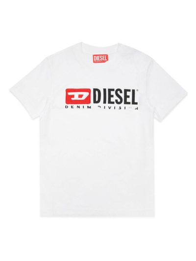 Shop Diesel T-shirt Cotone Bianco In White