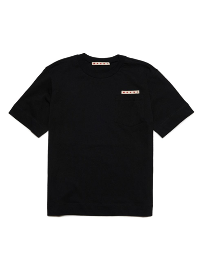 Shop Marni T-shirt Cotone Nero In Black