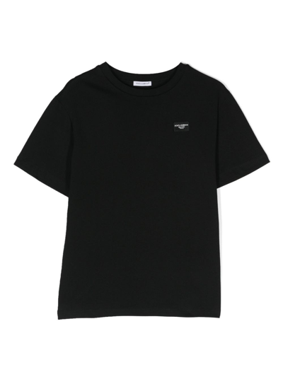 Shop Dolce & Gabbana T-shirt Dolce&gabbana Kids Cotone Nero In Black