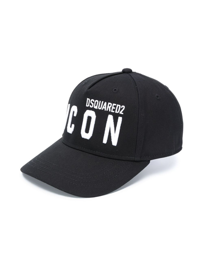 Shop Dsquared2 Cappello Da Baseball Cotone Nero In Black