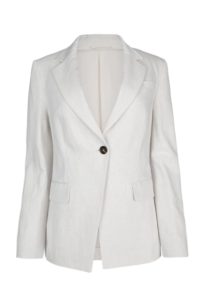 Shop Brunello Cucinelli Jackets And Vests In Gesso