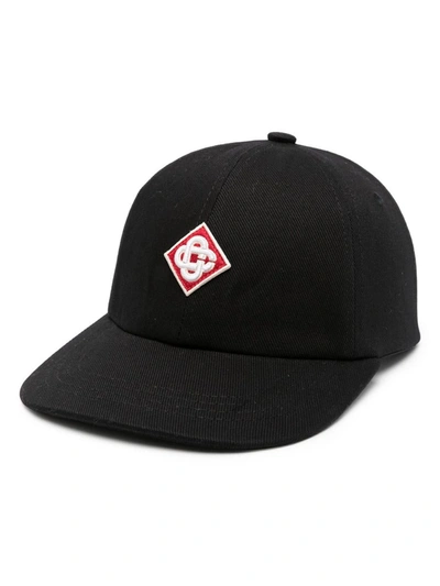 Shop Casablanca Baseball Hat With Embroidery In Black