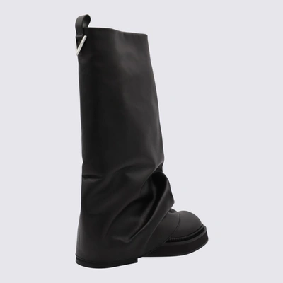 Shop Attico The  Black Leather Robin Boots