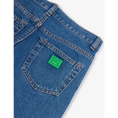 Shop Acne Studios Boys Mid Blue Kids Brand-patch Denim Jeans 4-10 Years
