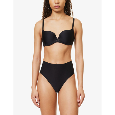 Chantelle Womens Black Norah T-shirt Stretch-woven Bra In Black