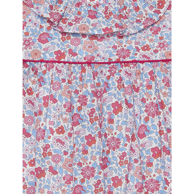 Shop Trotters Red Theresa Floral Theresa-print Cotton Dress 3-24 Months