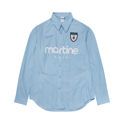Pre-owned Nike X Martine Rose Dress Shirt 'psychic Blue'