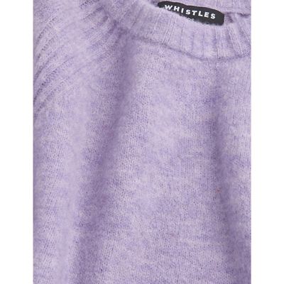 Shop Whistles Boys Lilac Kids Round-neck Textured Wool-blend Jumper 3-10 Years