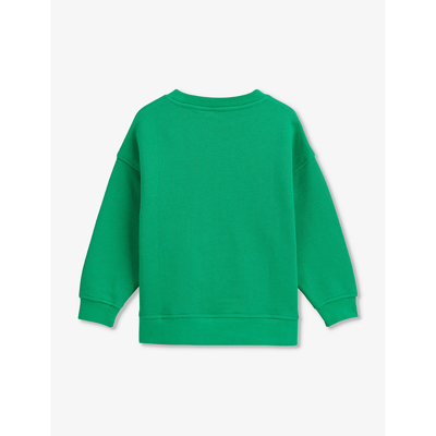 Shop Whistles Girls Green Kids Oui Brand-embroidered Cotton Sweatshirt 4-9 Years