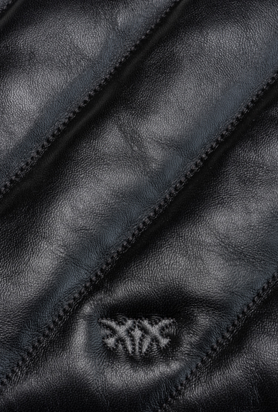 Pinko Big Love Bag Puff Maxi Quilt In Nero-old Silver