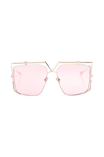 Shop Valentino Eyewear Square Frame Sunglasses In Silver