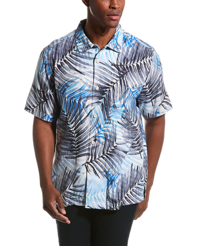 Shop Tommy Bahama Misty Palms Silk Shirt In Blue