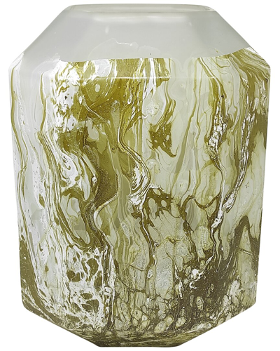 Shop Sagebrook Home Elevarre Dominique Glass 13in Copper Fire Finished Vase In Multicolor