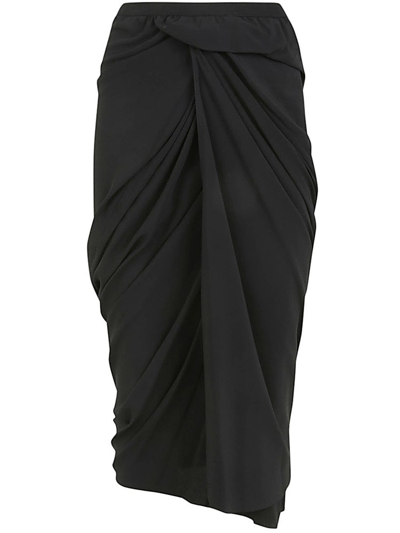 Shop Rick Owens Wrap Ruched In Black