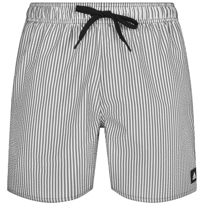 Shop Adidas Originals Adidas Stripey Classics Swim Shorts White