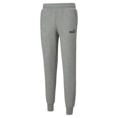 Shop Puma Essentials Logo Men's Sweatpants In Medium Gray Heather