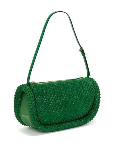 Shop Jw Anderson Bumper 15 Crystal Shoulder Bag In Green