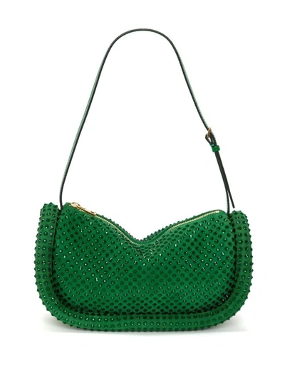 Shop Jw Anderson Bumper 15 Crystal Shoulder Bag In Green