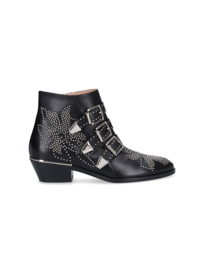 Shop Chloé Ankle Boots "susanna" In Black  