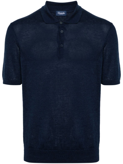 Shop Drumohr Polo Shirt In Blue