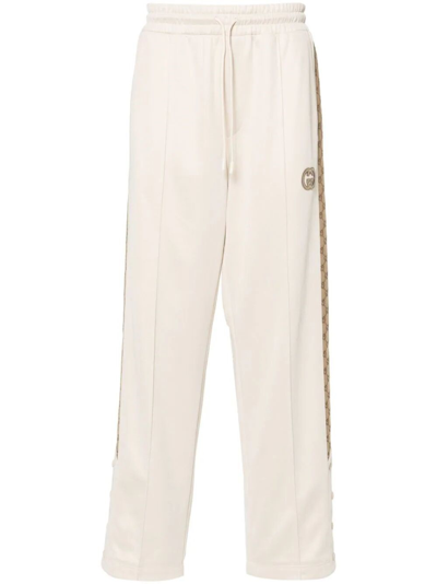 Shop Gucci Track Pants In Beige