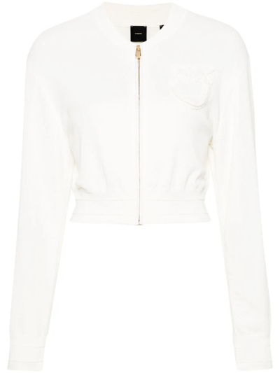 Shop Pinko `bambusa` Bomber Jacket In White