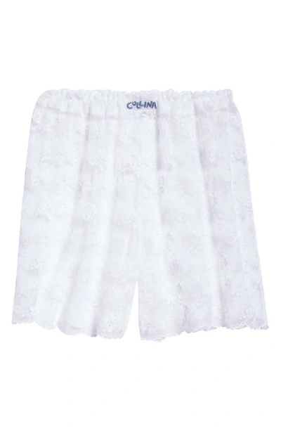 Shop Collina Strada Floral Lace Boxers In White
