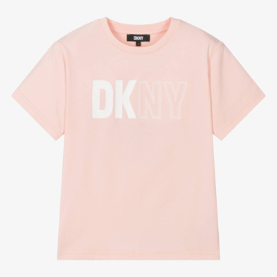 Shop Dkny Teen Pink Cotton T-shirt