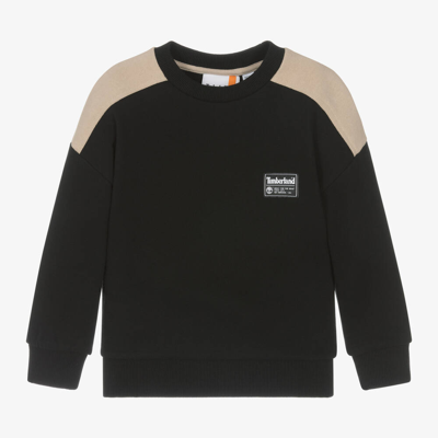 Shop Timberland Boys Black Cotton Sweatshirt