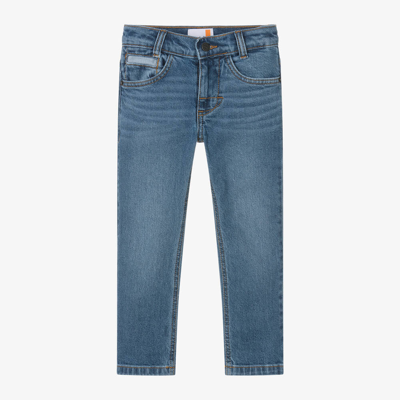 Shop Timberland Boys Blue Straight Leg Denim Jeans