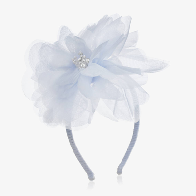 Shop Tutu Du Monde Girls Blue Chiffon Flower Hairband