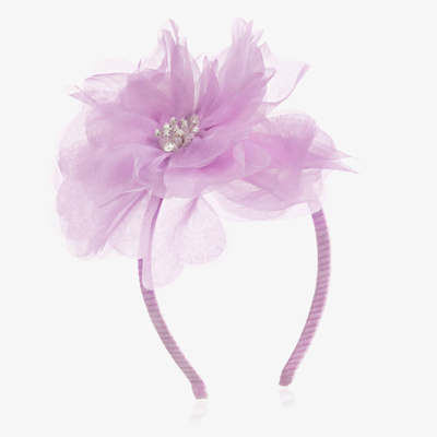 Shop Tutu Du Monde Girls Purple Chiffon Flower Hairband