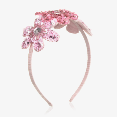 Shop Tutu Du Monde Girls Pink Sequin Flower Hairband