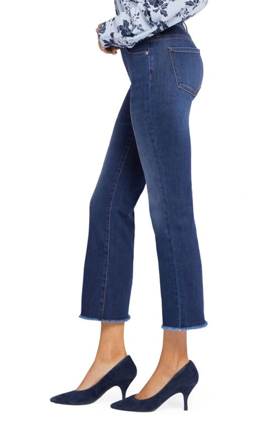 Shop Nydj Barbara Fray Hem Ankle Bootcut Jeans In Gold Coast