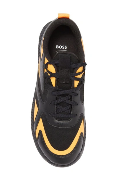 Shop Hugo Boss Boss Titanium Runn Sneaker In Charcoal