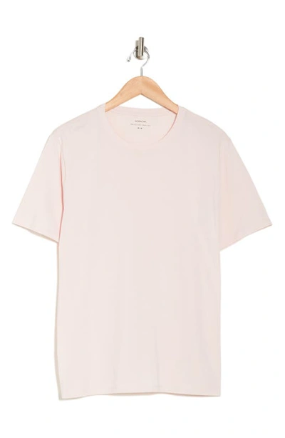 Shop Vince Pima Cotton Crewneck T-shirt In Rose Quartz