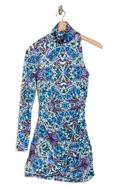 Shop Afrm Mott One Sleeve Minidress In Kaleidoscope