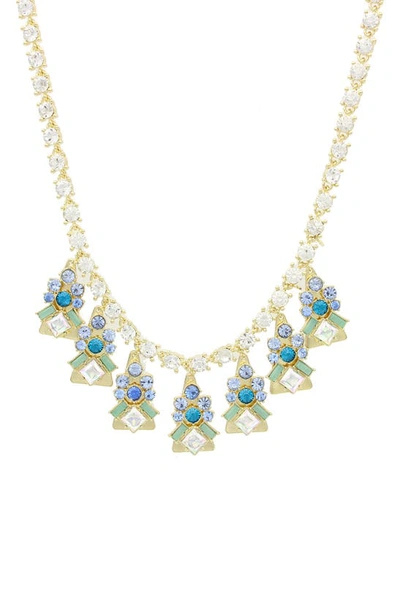 Shop Olivia Welles Sierra Triangle Necklace In Blue