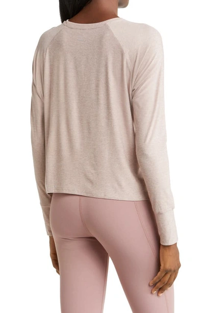Shop Beyond Yoga Featherweight Long Sleeve T-shirt In Chai