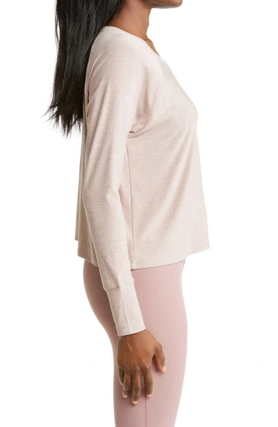 Shop Beyond Yoga Featherweight Long Sleeve T-shirt In Chai