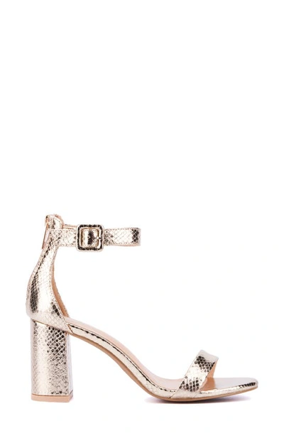New York And Company Lulu Heeled Sandal In Gold