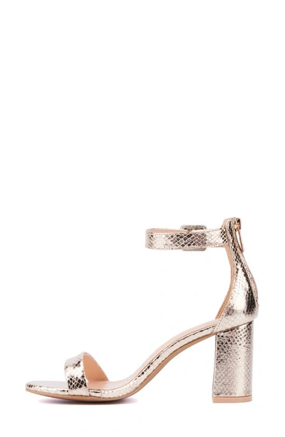 New York And Company Lulu Heeled Sandal In Gold
