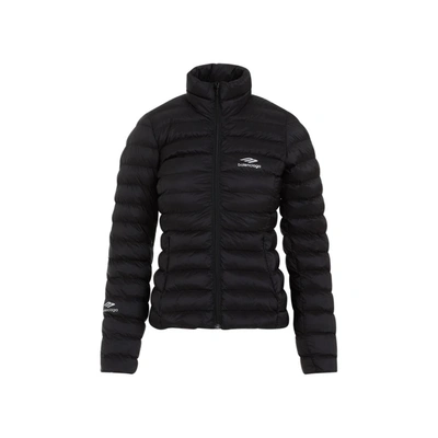 Shop Balenciaga Ski Fitted Puffer Jacket Wintercoat In Black